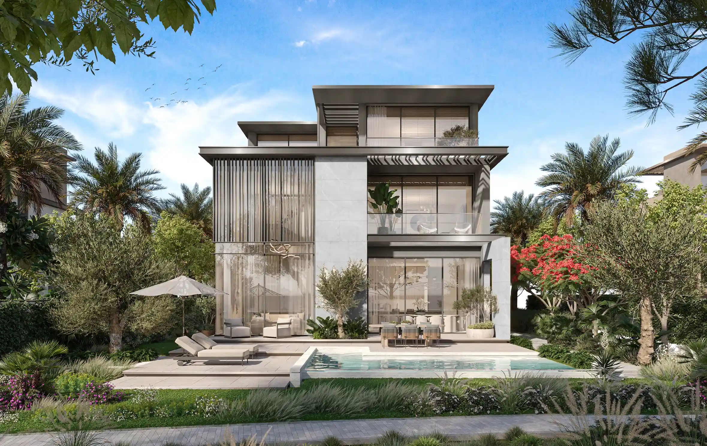 1732790318.02) Nad Al Sheba Gardens Phase 7 - 4 Bedroom Villas Backyard